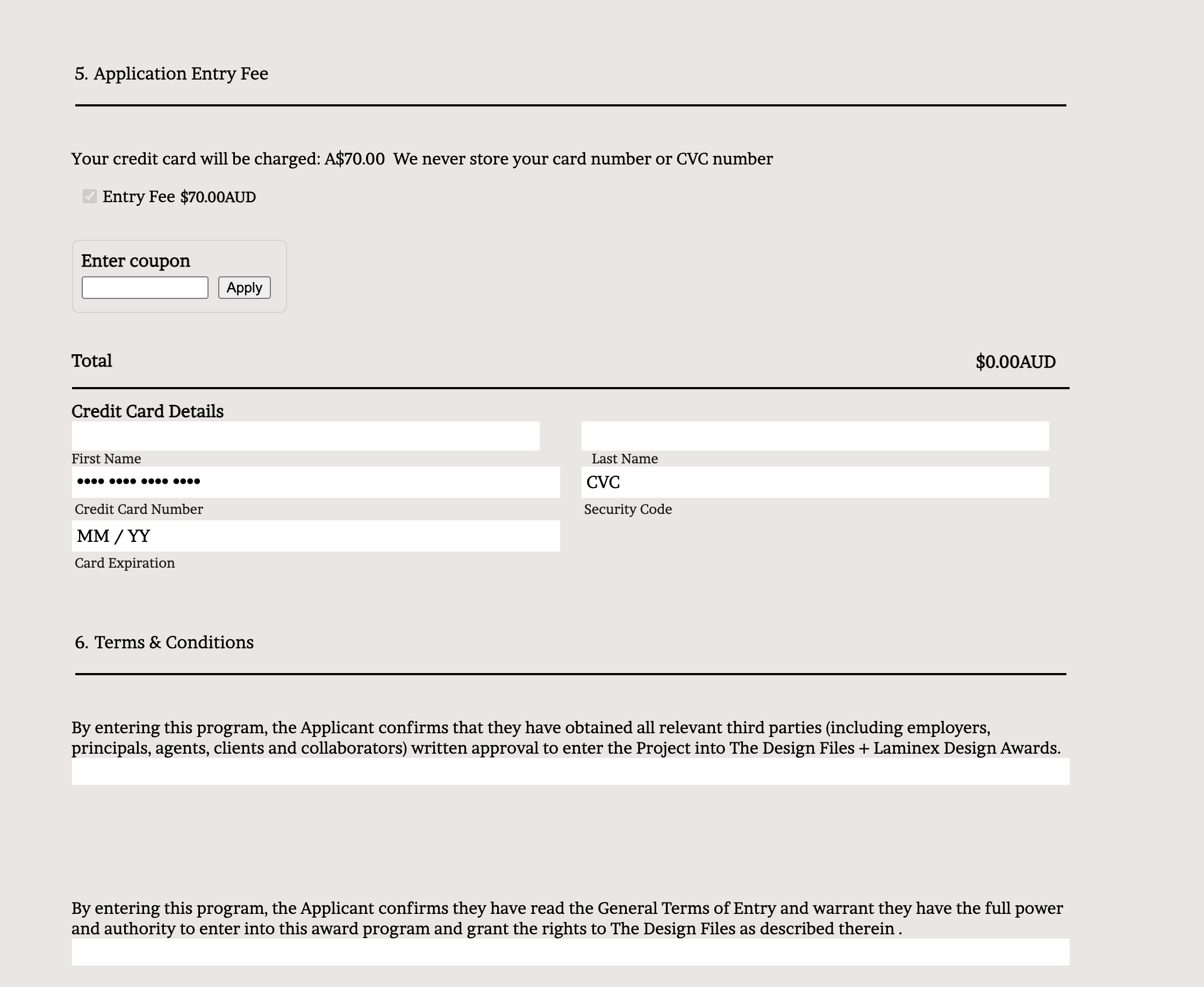 Coupon Code with CODE